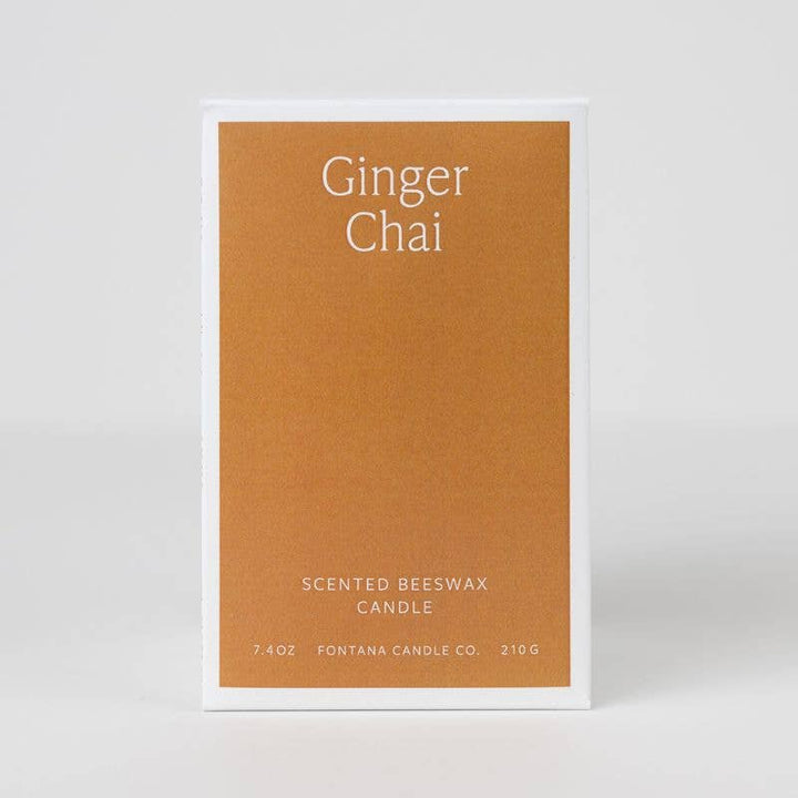 GINGER CHAI ESSENTIAL OIL & BEESWAX JAR CANDLE