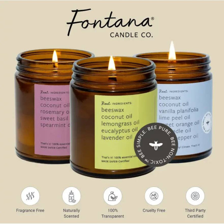 CYPRESS SAGE & PATCHOULI BEESWAX & ESSENTIAL OIL JAR CANDLE