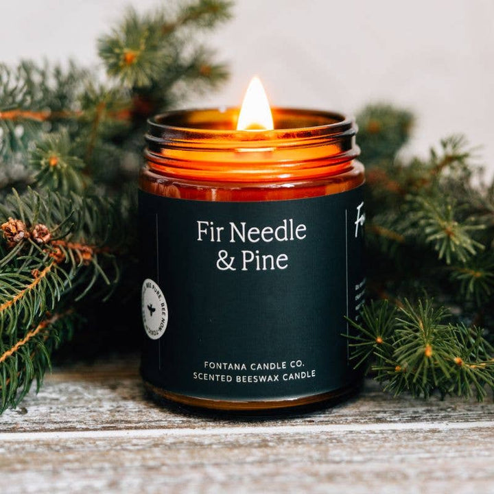 FIR & PINE ESSENTIAL OIL BEESWAX JAR CANDLE