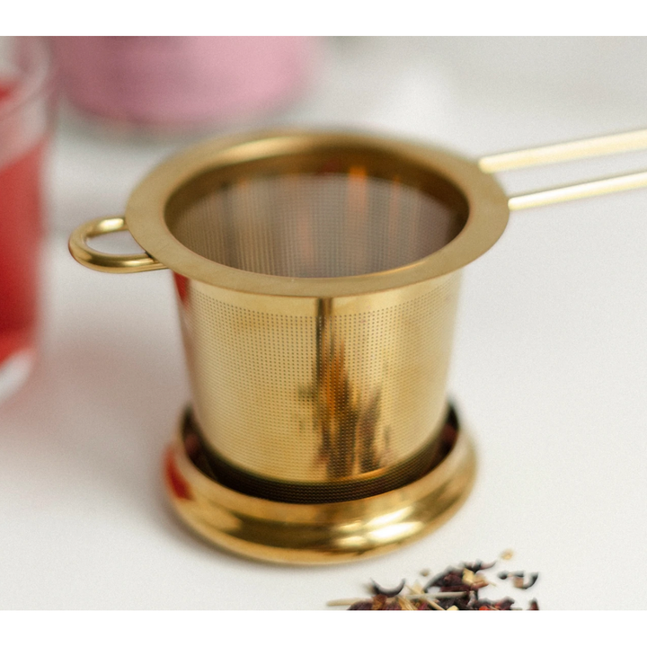 GOLD GODDESS TEA STRAINER