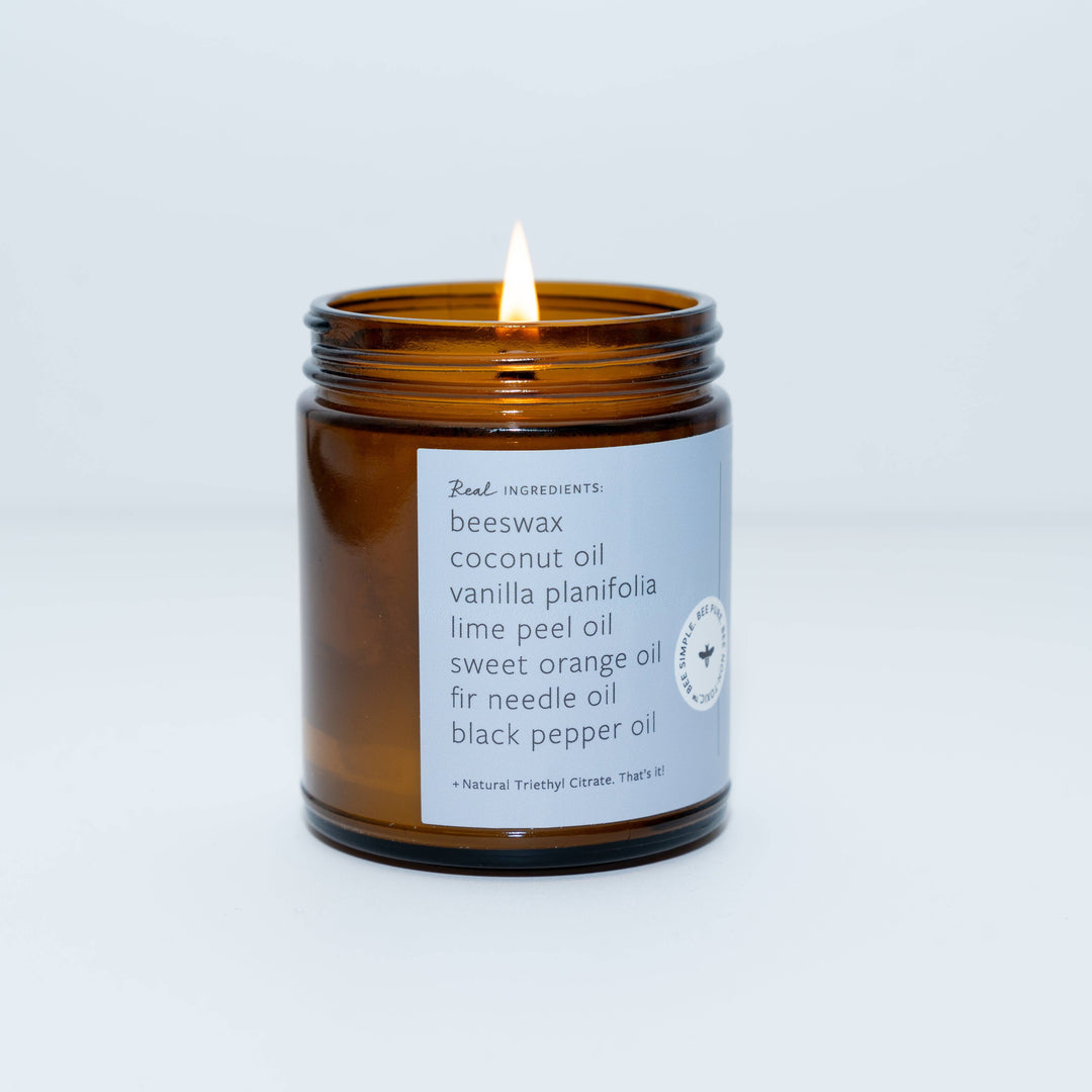 SEA SALT ESSENTIAL OIL BEESWAX JAR CANDLE