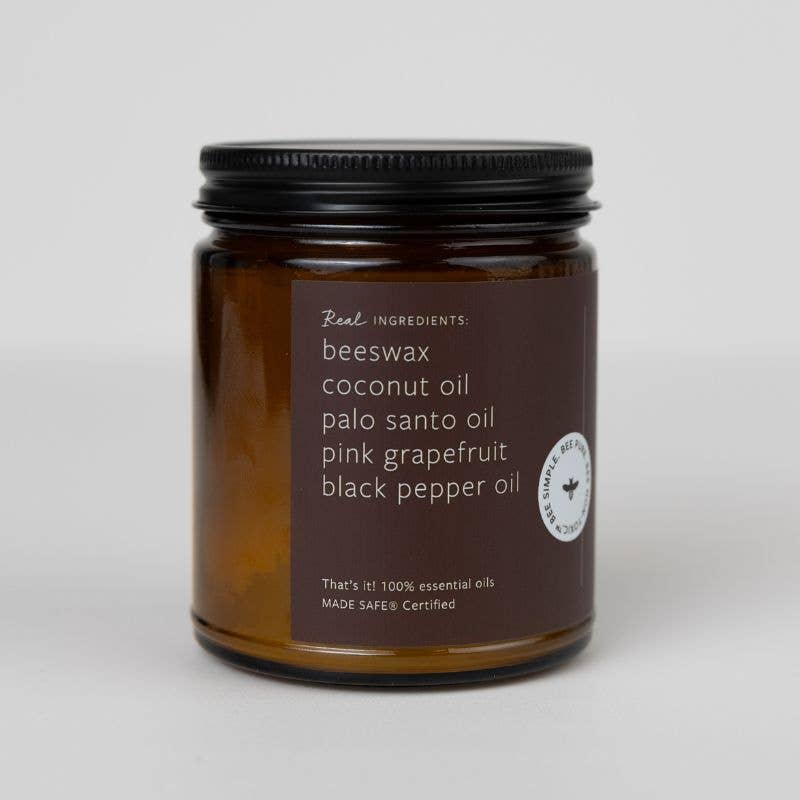 FIRESIDE ESSENTIAL OIL BEESWAX JAR CANDLE