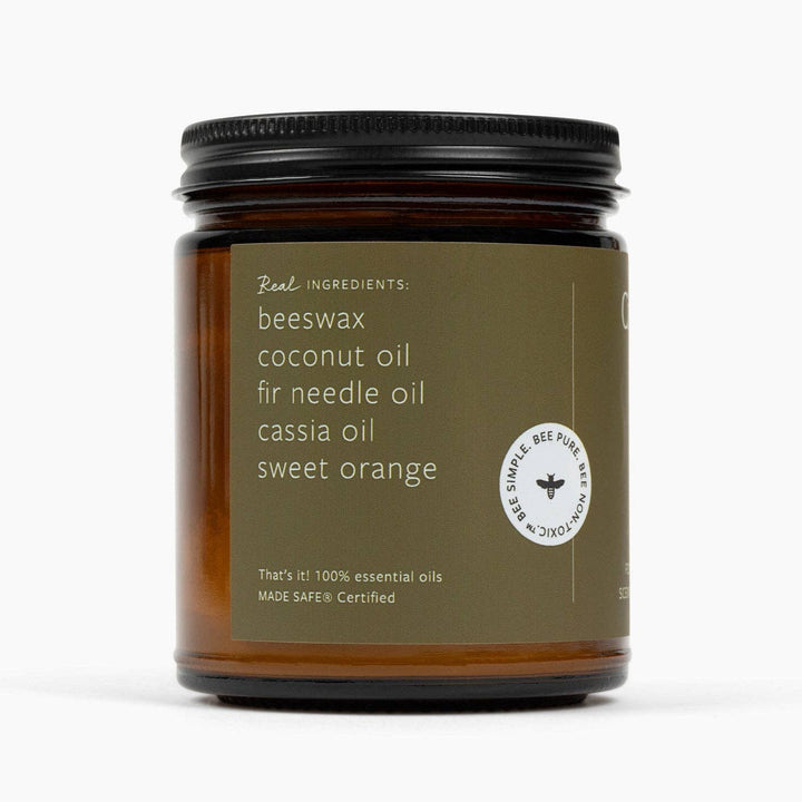 CITRUS PEEL & PINE BEESWAX & ESSENTIAL OIL JAR CANDLE