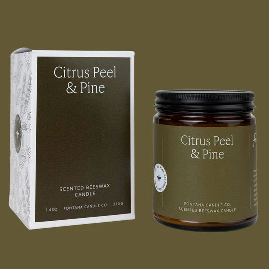 CITRUS PEEL & PINE BEESWAX & ESSENTIAL OIL JAR CANDLE