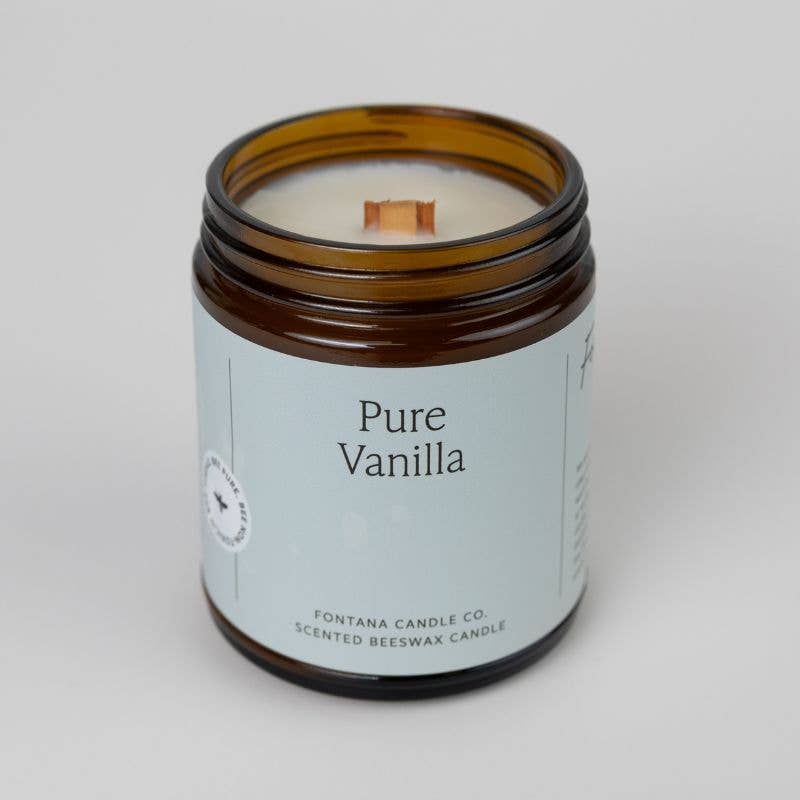 PURE VANILLA ESSENTIAL OIL & BEESWAX JAR CANDLE
