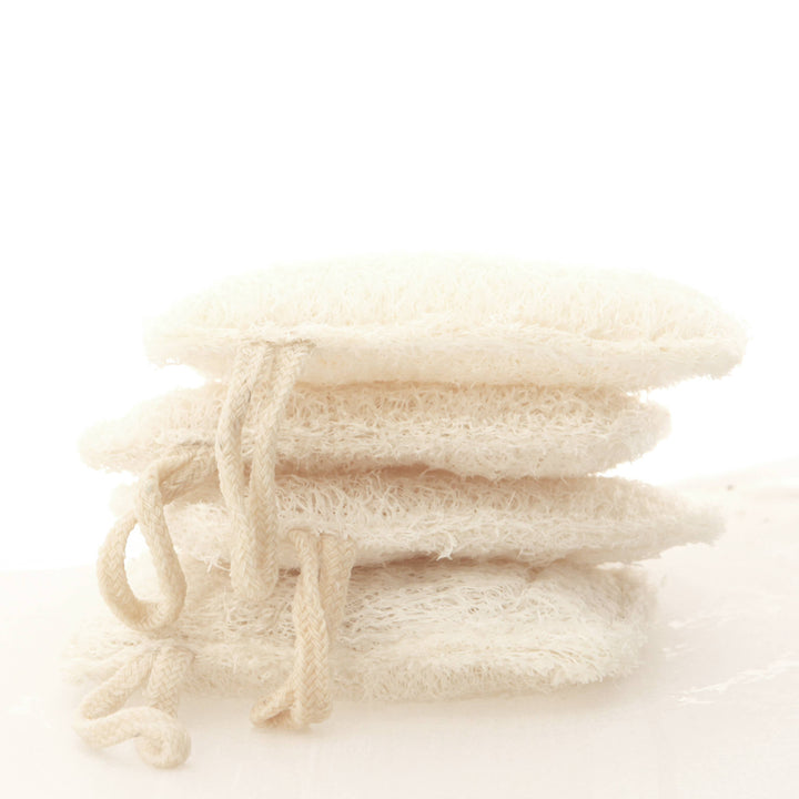 VEGETABLE LOOFAH EXFOLIATION SPONGES: BODY LOOFAH 4 PACK