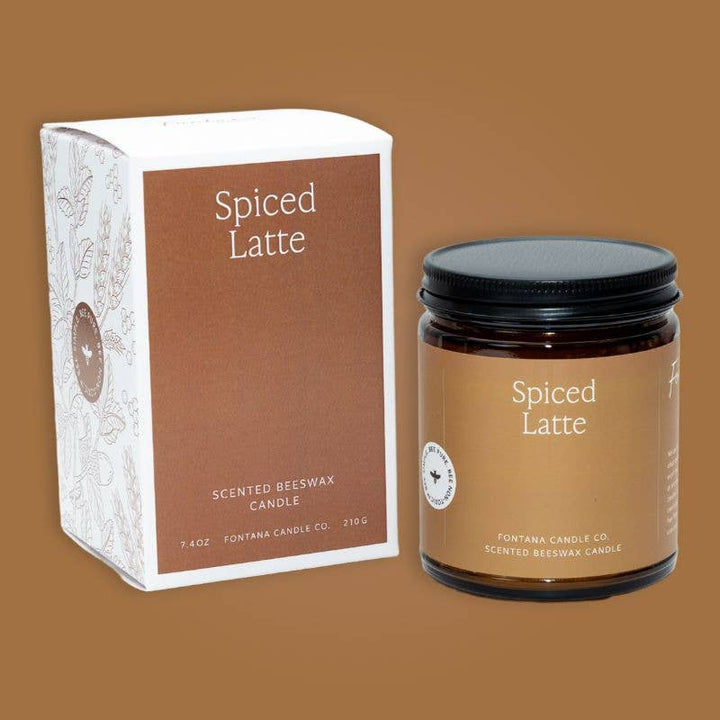 SPICED LATTE ESSENTIAL OIL & BEESWAX JAR CANDLE