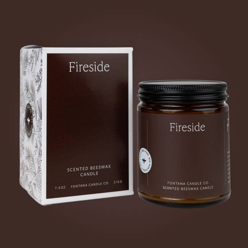 FIRESIDE ESSENTIAL OIL BEESWAX JAR CANDLE