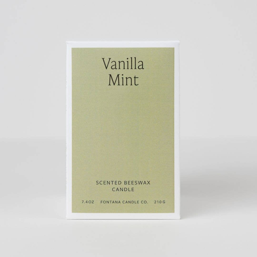 VANILLA MINT ESSENTIAL OIL & BEESWAX JAR CANDLE