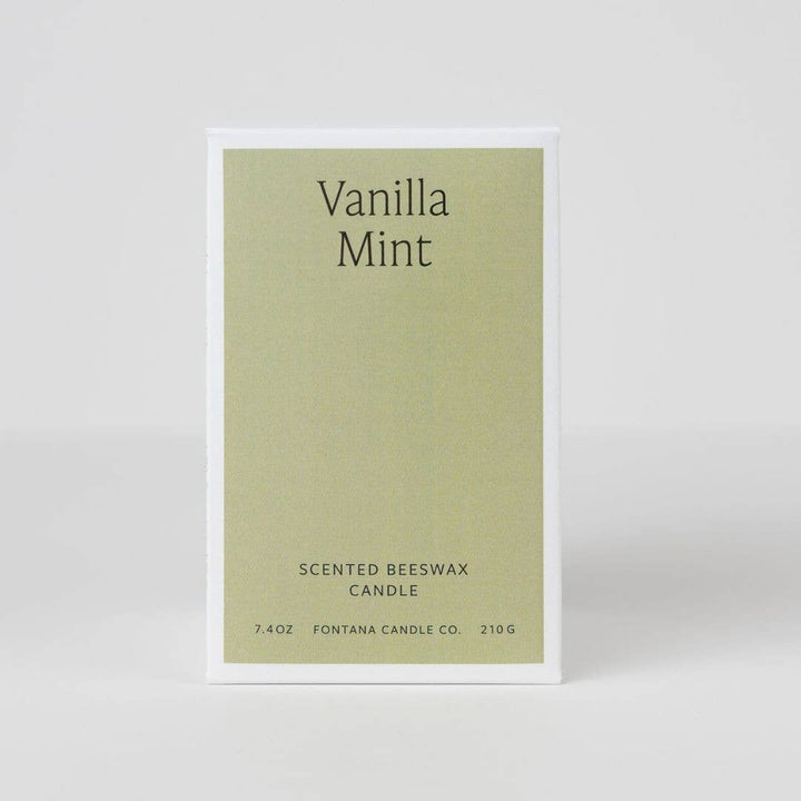 VANILLA MINT ESSENTIAL OIL & BEESWAX JAR CANDLE