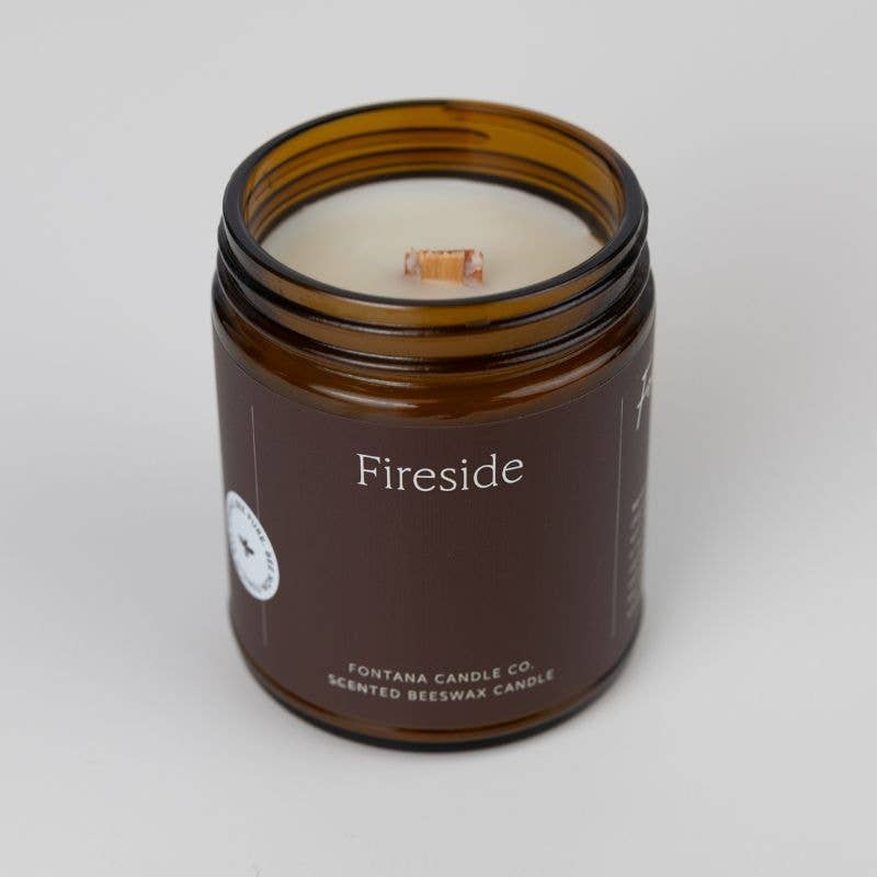 FIRESIDE ESSENTIAL OIL BEESWAX JAR CANDLE
