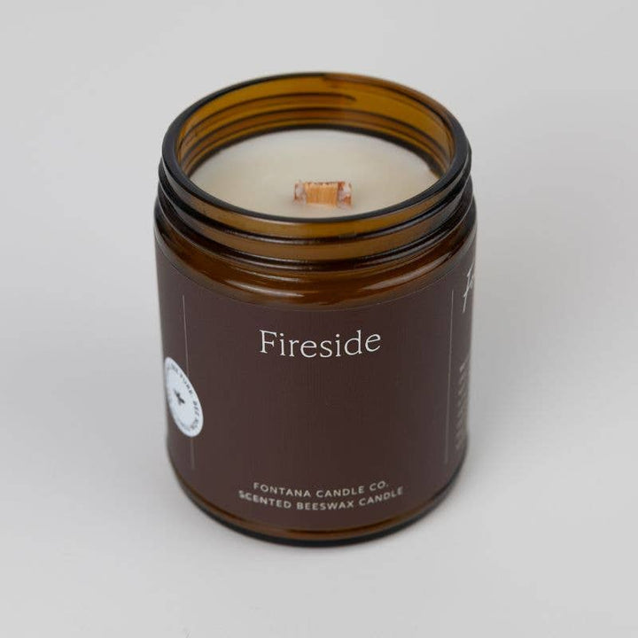 FIRESIDE ESSENTIAL OIL BEESWAX JAR CANDLE