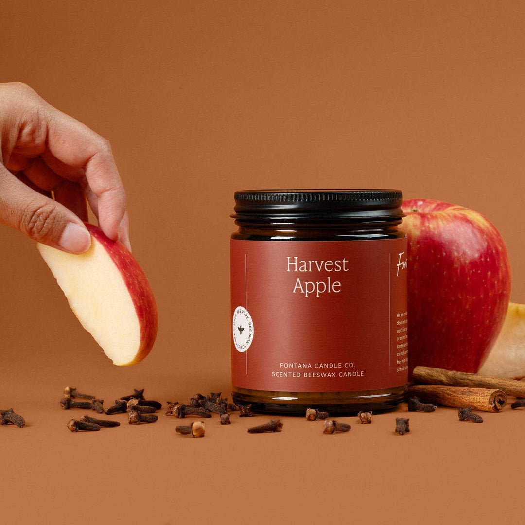 HARVEST APPLE BEESWAX & ESSENTIAL OIL JAR CANDLE