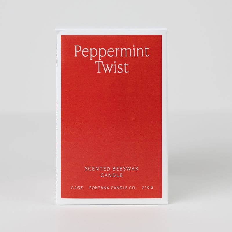 PEPPERMINT TWIST ESSENTIAL OIL & BEESWAX JAR CANDLE