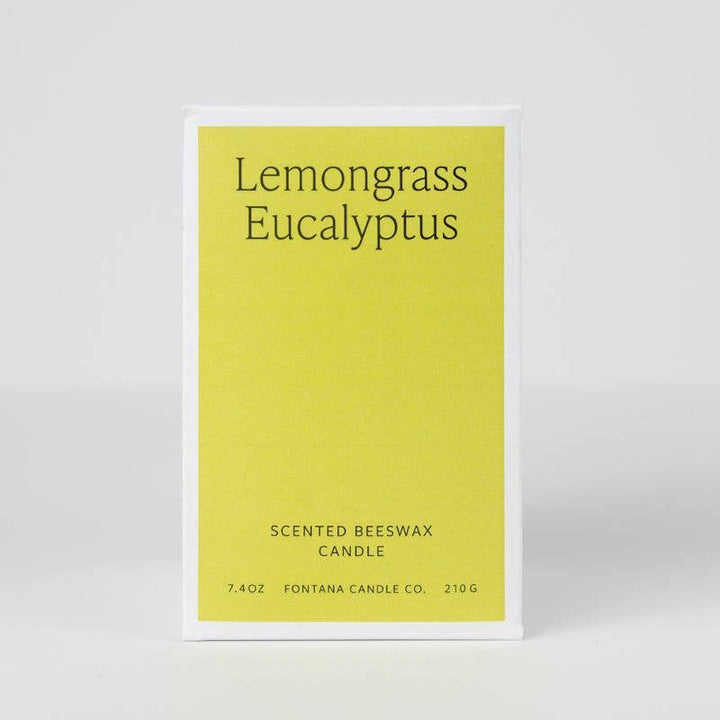 LEMONGRASS EUCALYPTUS BEESWAX & ESSENTIAL OIL JAR CANDLE