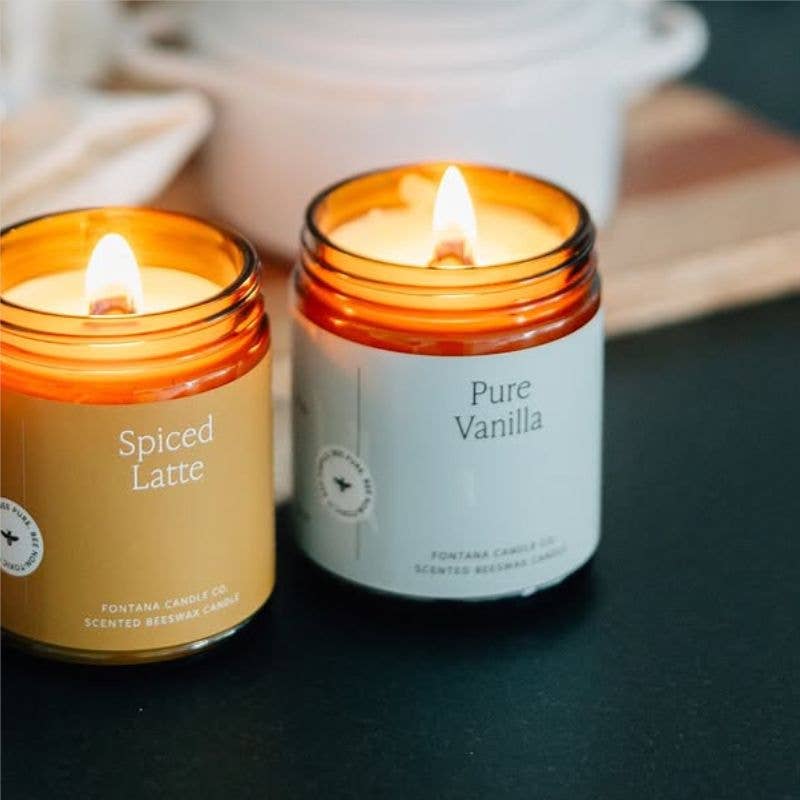 PURE VANILLA ESSENTIAL OIL & BEESWAX JAR CANDLE