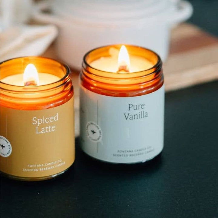 PURE VANILLA ESSENTIAL OIL & BEESWAX JAR CANDLE