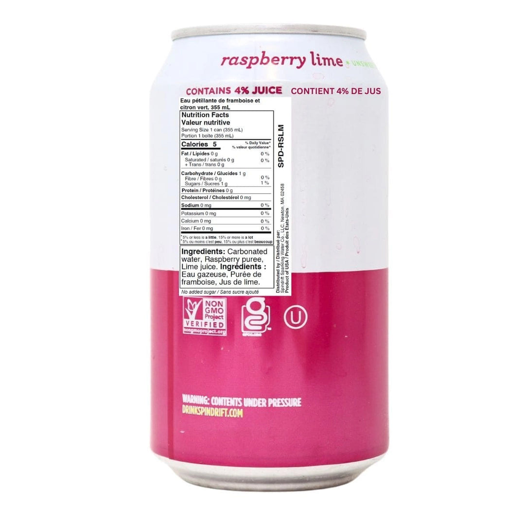 Raspberry Lime Sparkling Water